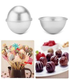 Baker tool 3D Aluminium Alloy Ball Bath Bomb Mould Sphere Cake Pan Sugarcraft Bakeware Decorating Moulds Cake Baking Pastry Mould72835041516