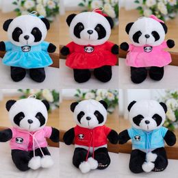 Cute Simulation National Treasure Dressed Panda Doll Plush Toy Strippable Little Panda Children's Cloth Doll Gift