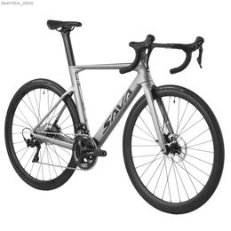 Bikes SAVA New Bicycle A7 Pro Carbon Fiber Road Bicycle 22 Speed with SHIMAN0 105 R7000 CE/UCI Approved Carbon Wheels+Carbon Handle L48