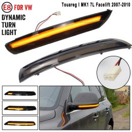 Car Side Rear View Mirror LED Dyanmic Turn Signal Light Amber Lamp For VW Touareg 2007 2008 2009-2011 7L6949101C