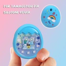 For Tamagotchi Pix Silicone Cover Case Portable Virtual Electronic Digital Pet Travel Bag with Storage Bag for Tamagotchi Pix