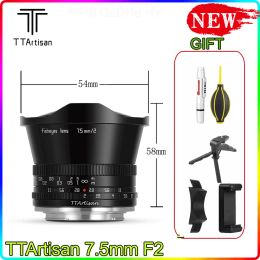 Accessories Ttartisan 7.5mm F2 Magnification Manual Focus Fisheye Camera Lens for Sony E Fuji X Canon M/r M4/3 Nikon Z Leica L Camera