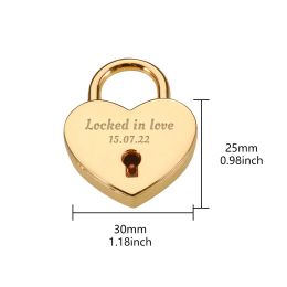 Couple Gift Valentine's Day Customized Love Lock Date keychain Padlock Safety Travel Security Locks For Luggage Lock Padlock