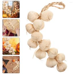 Decorative Flowers 2 Pcs Simulated Garlic Hanging Skewers Halloween Props Pography Vegetable Window Pendant Foam Farm Decorations