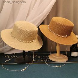 Wide Brim Hats Bucket Hats Sun Hat Womens cap Hats For Women Men Summer Straw Hat Sun Protection Hats Wide Brim Vintage Protection Fashion Straw Visor Y240409