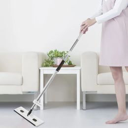 Microfiber Mop 360 ° Rotating Flat Floor Mop with 4 Washable Microfiber Pads Hands Free Dust Mop with Dewatering Scraper