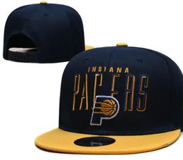 American Basketball "Pacers" Snapback Hats 32 Teams Luxury Designer Finals Champions Locker Room Casquette Sports Hat Strapback Snap Back Adjustable Cap a10