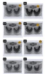 Stock MINK Eyelashes 20 styles Selling 1pairlot 100 Real Siberian 3D Full Strip False Eyelash Long Individual Eyelashes Lashes E3359146