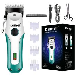 Clippers Kemei Cordless Hair Clipper Professional Hair Trimmer For Men Electric Adjustable Beard & Hair Cutting Machine Rechargeable