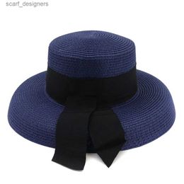 Wide Brim Hats Bucket Hats Straw hat big brim women summer outdoor travel beach vacation seaside sun hat sunhat bucket hat 2020 Y240409
