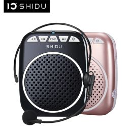Megaphone SHIDU Portable Voice Amplifier Megaphone Mini Audio Speaker With Microphone Rechargeable Ultralight Loudspeaker For Teachers 308