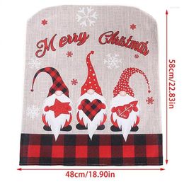 Chair Covers Christmas Cover Santa Claus Merry Decorations For Home Table Decoration Accessories Gifts 2024