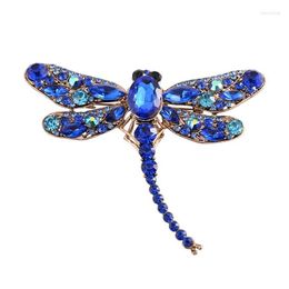 Pins Brooches Easya 3 Colours Large Crystal Dragonfly For Women Fashion Cute Insect Brooch Pin Coat Accessories Jewellery Drop Delivery Dhiaq