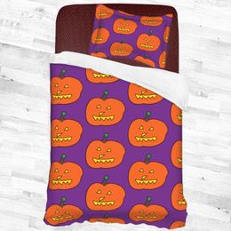Bedding Sets Halloween Pumpkin 2-Piece Set Cartoon Style 3D Printing Home Textile Bedspread Cover