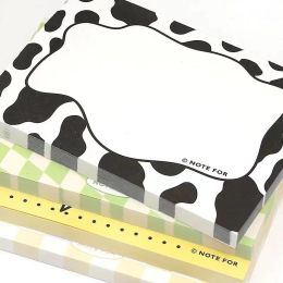 80 Sheets Cow Smiley Face Note Paper Notepad Bookmark Point It Marker Memo Office School Supplies Notebooks