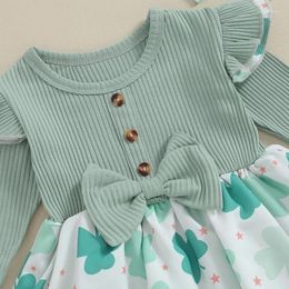 Clothing Sets Toddler Baby Girl Fall Outfits Long Sleeve Ruffle Plaid Print Romper Dress With Headband 2Pcs Clothes