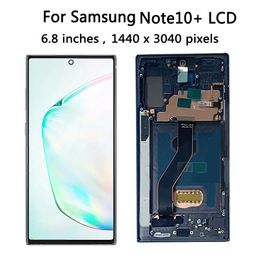 OLED Quality Note 10 Plus Screen Support S Pen Fingerprint for Samsung Note10+ N975F Lcd Touch Screen Digitizer Assembly