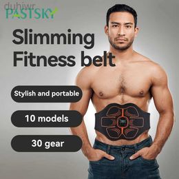 Slimming Belt Electric Abdomen Slimming Belt EMS Abdominal Muscle Stimulator ABS Toning Belts USB Waist Belly Fat Burn Massager 240409