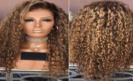 24 inch Long Curly Synthetic Wig Mix Color HighTemperature Fiber perruques de cheveux humains wigs CJ95277760721