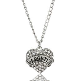 Pendant Necklaces Pendants Jewellery Diamond Peach Heart Mothers Day Gift Family Daughter Sister Crystal Necklace Drop Deliver Dhgarden Dhtqn