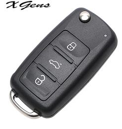 3 Buttons Car Key Shell Remote Flip for BeetleCaddyEosGolfJettaPoloSciroccoTiguanTouranUP For VW Blank Keys Cover Case4505548