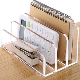 Mail Organiser Letter Holder Mail Organiser Vertical File Sorter Desk Organiser with 3 Compartments for Office Supplies High