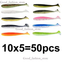 New 50Pcs Soft Lure Silicone Bait Shad Wobbler Squid Fishing Lure Sea Worm Swimbait Streamer Silicone Lure Spinnerbait Fishing Lures Fishing 244