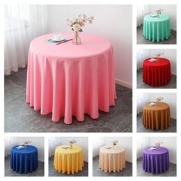Table Cloth Household Nordic Tablecloth Solid Color Round Polyester El Party Wedding Decoration Multi-color