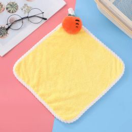 Cute Coral Fleece Hangable Thicken Towel CartoonTowel Cute Absorbent Hand Towels Cleaning Cloth Rag Handkerchief