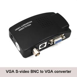 VGA BNC SVIDEO to VGA Video Converter VGA Out Adapter BNC to VGA Converter Composite Digital Switch Box Box WITH DC CABLE