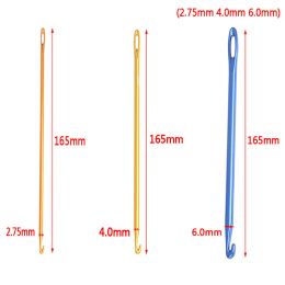 2.75/4/6MM 1PCS Aluminium Needles For Knitting DIY Tunisian Crochet Hooks Hand Knit Tool With an Eye Knitting Sewing Needles