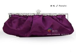 Satin Burgundy white black champagne Evening Party Clutch Elegant Wedding Burgundy Bridal Handbag7989184