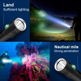 100m Professional Powerful Diving Led Flashlight Rechargeable L2 Hand Lamp 18650 26650 Diving Torch IPX8 Waterproof Flash Light