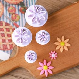 Baking Moulds Cake Spring Die Cookies Tool One-piece Moulding Four-piece Set Clear Outline Utensils Plunger Cookie Mould