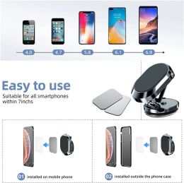 2024 Magnetic Car Phone Holder Magnet Smartphone Mobile Stand Cell GPS For iPhone15 14 13 Pro Max X Xiaomi Mi Huawei Samsung LG