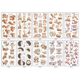 10pcs Temporary Tattoos for Kids Mermaid/Unicorn/Dinosaur/Animal Theme Party Favours Body Tattoo Stickers Boy Girl Birthday Gift