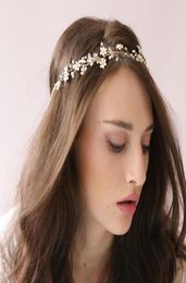 Tiny Enamel Blossom Crystal Hair Vine Bridal Hairband Acessories Wedding Headbands Hair Accessories Headbands Headpieces For Weddi2520001