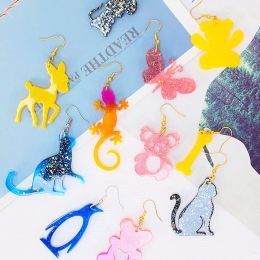 DIY Crystal Epoxy Resin Mould Multiple Animal Shape Mirror Earring Pendant Silicone Mould Spider Snake Shape Keychain Pendants