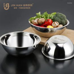 Bowls Non- Stainless Steel Japanese Style Anti-Side Bucket Pot Soup Salad Stirring Household Fruit Washing