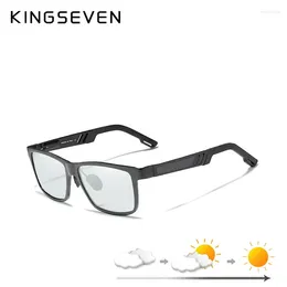 Sunglasses KINGSEVEN Pochromic For Men Women Chameleon Lenses UV400 Male Driving Eyewear Retro Aluminium High Quality