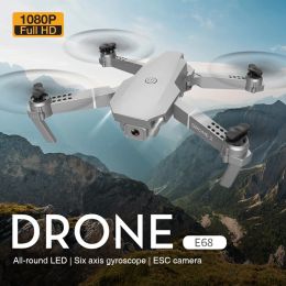 Drones E68 Pro 4K HD Camera Drone FPV WiFi RealTime Transport Mobile Control One Key Return Gesture Photo/Video Hold Mode Foldable