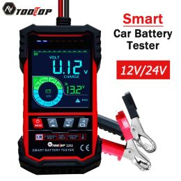 TOOLTOP 3.2 Inches Car Battery Tester 12V 24V Temperature Battery voltage Internal Resistance Test For Lead Acid Battery Test