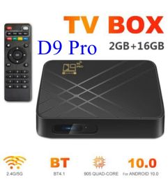 Box 10pcs/lot Android 10.0 TV Box D9 Pro 2GB 16GB 4K Amlogic S905L Quad Core 2.4G 5G Dual Wifi BT4.1 3D Youtube Smart Media Player