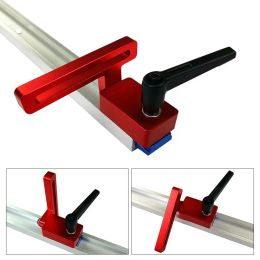 1/2/3PCS Woodworking Tools Chute Aluminium Alloy T-tracks 800mm T Slot w/ Scale and Standard Miter Track Stop for Workbench