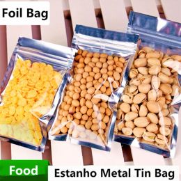 wholesale Translucent Reclosable Smell Proof Packaging Mylar Bag Aluminium Foil Zip Lock Food Snacks Gift Showcase Heat Seal Laminating ZZ