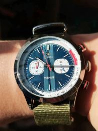 1963 Watch Pilot 5Pin Multifunctional Night Light Display Airline Captain Wistwatch Retro Personality Tough Guy 1901 Chronograph