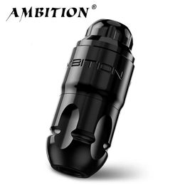 Ambition Lutin Latest Design Straight Rod Rotaty Tattoo Machine Pen Match Korall Wireless Battery Kits Brushless Motor Stroke 240327