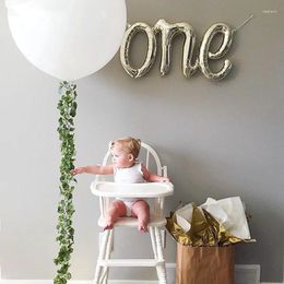 Party Decoration INS First Kids Birthday 18inch White Balloon 100Days Leaves Pography Props