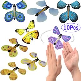Magic Wind Up Flying Butterfly in the Book Rubber Band Powered Magic Fairy Flying Toy Great Surprise Gift Party Favour