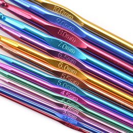 Multicolor Crochet Hook Set Handle Knitting Needles 2.5/3/3.5/4/ 4.5/5/5.5/6/7/8/9/10mm Yarn Sweater Weave Craft Sewing Tools